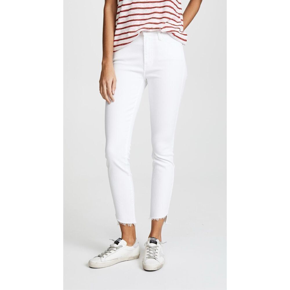 MOTHER The Stunner Ankle Step Fray in Glass Slipper